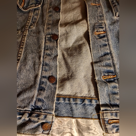 1980's Authentic Levi Strauss Jean Trucker Type III 70507-0389 Size Large Jacket - Picture 4 of 5